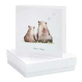 Boxed Bear Hugs Earring Card