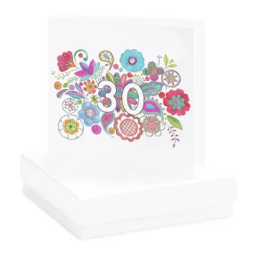 Boxed Boho 30th Earring Card