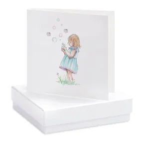 Boxed Bubble Girl Earring Card