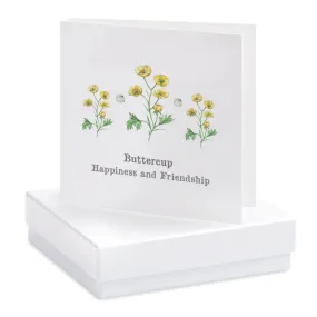 Boxed Buttercup Earring Card