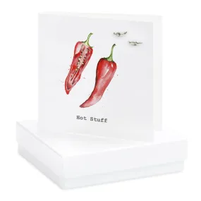 Boxed Chilli Peppers Earring Card