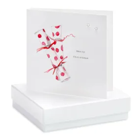 Boxed Christmas Crackers Earring Card