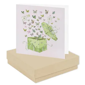 Boxed Earring Card Butterfly 70th