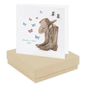 Boxed Earring Card Cowboy