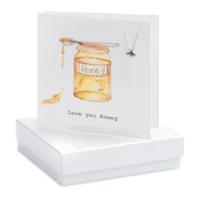 Boxed Honey Pot Necklace Card