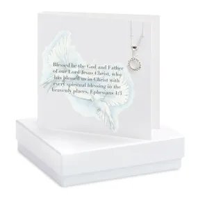 Boxed Pair of Doves Necklace Card