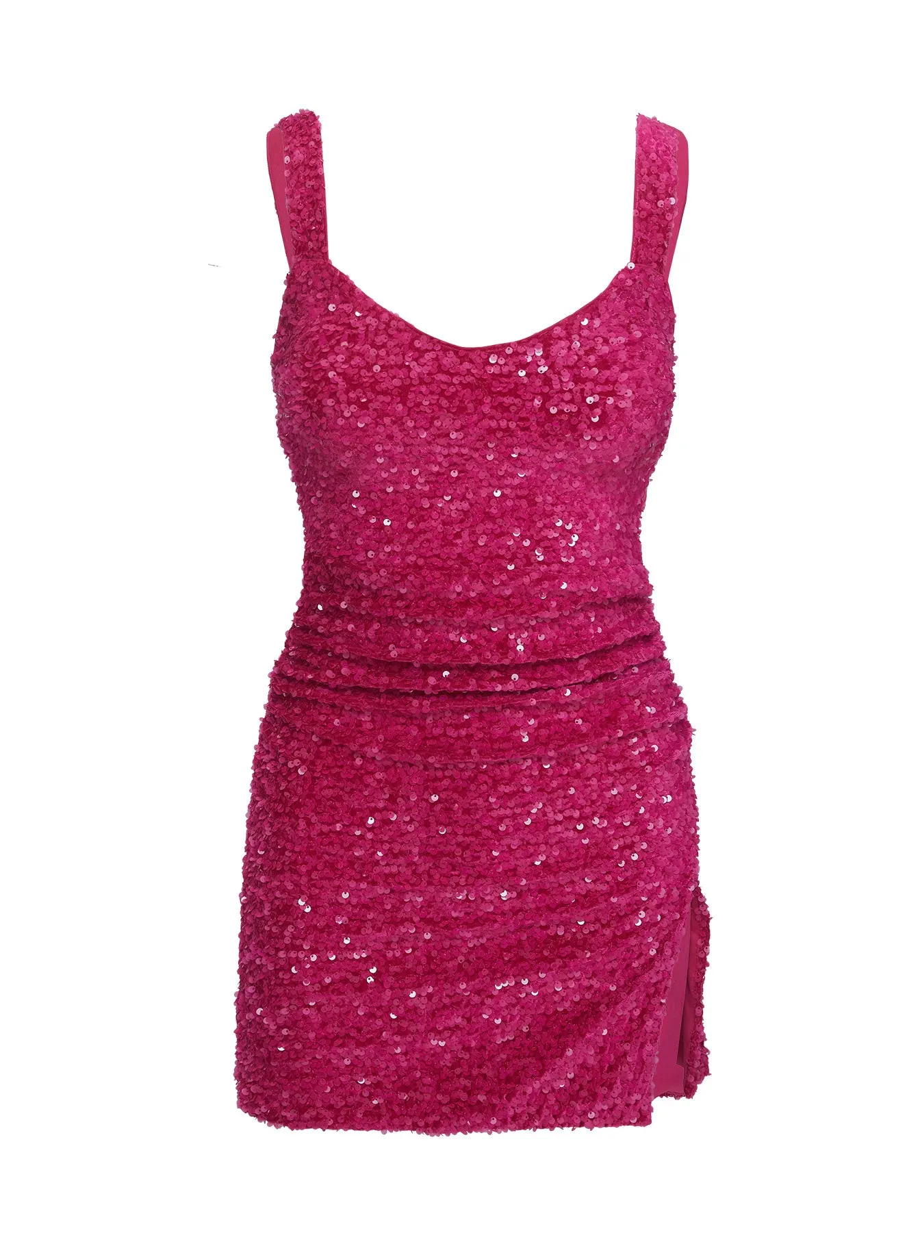 Centerfold Sequin Mini Dress Pink