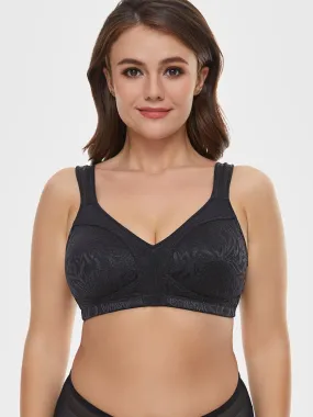 Full Coverage Minimizer Bra Non Padded Wire-free Black