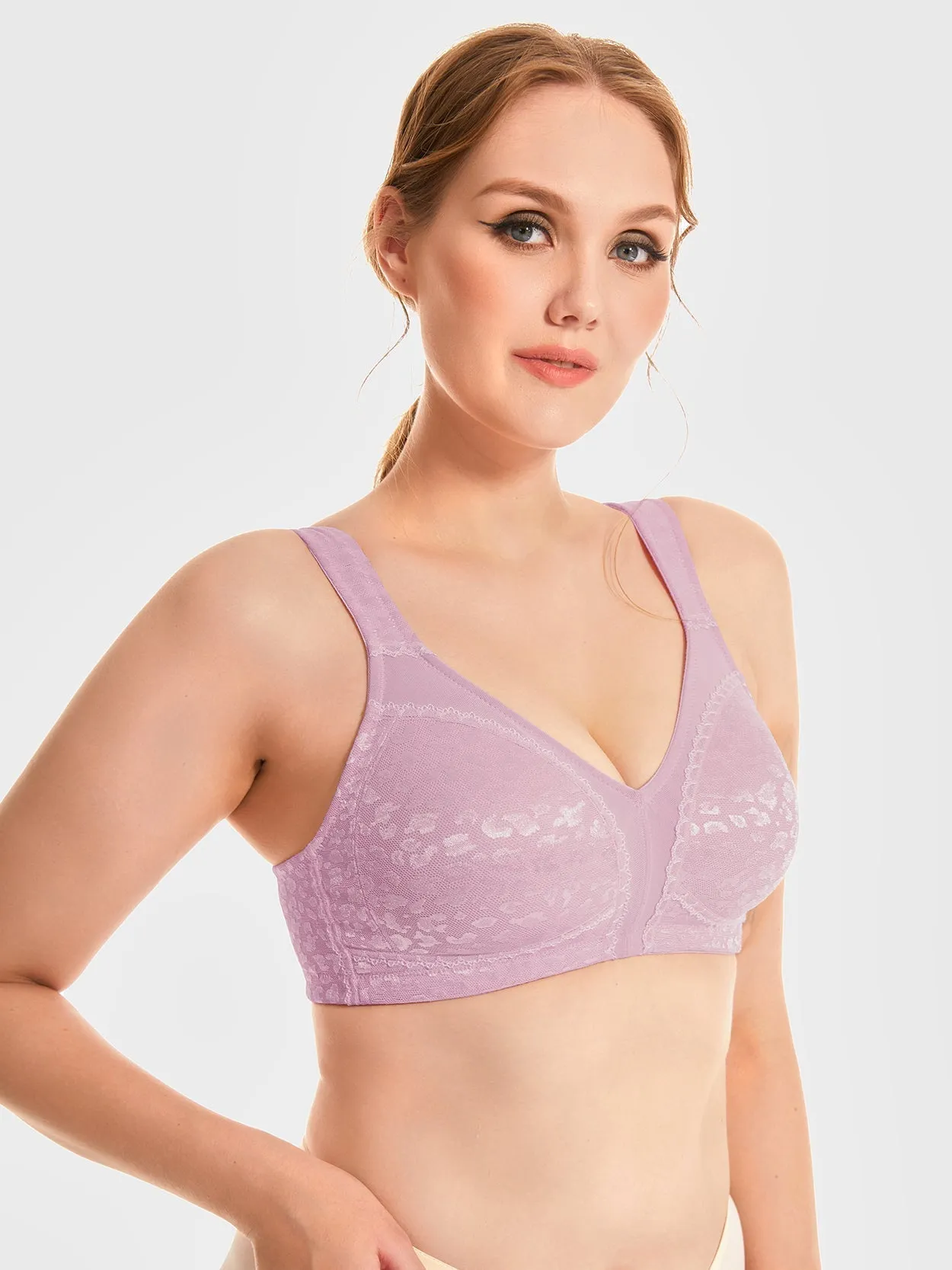 Full Coverage Minimizer Bra Wirefree Non Padded Light Purple