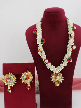 Gajra Floral Necklace Set