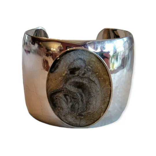 Go Gray Silver Cancer Awareness Cuff Bracelet