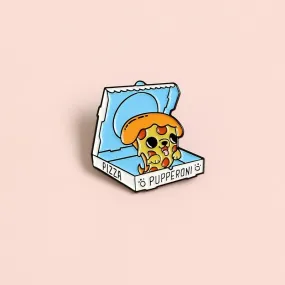 Puppy Pizza Enamel Pin for Shirt, Bag, Lapel