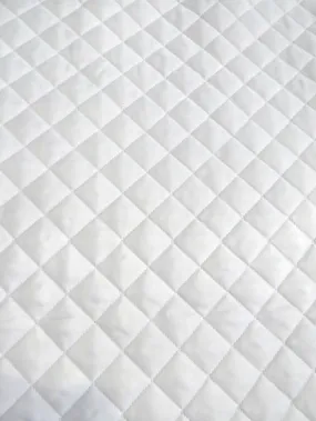 Quilted Polyester Batting Upholstery Fabric / White / Sold By The Yard